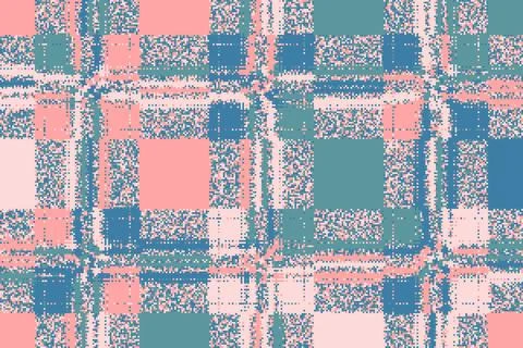 Neon cyberpunk glitch pattern with broken grids, displaced fragments, and c.. Illustrazione stock