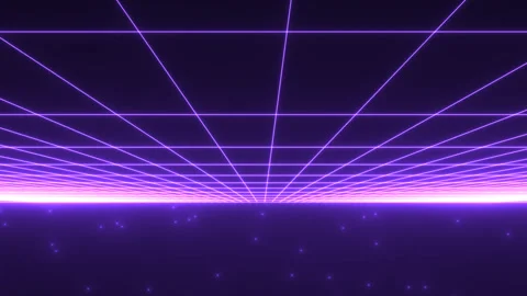 Neon Cyberpunk Grid Motion Stock Footage 291083770