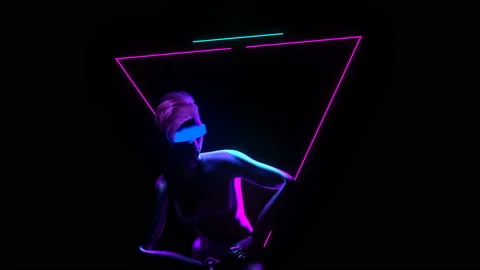 Neon Dancer 4K 01 Video stock 99353509