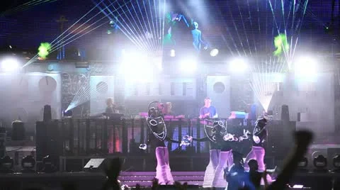 Neon dancers Video stock 11979424