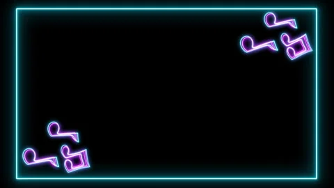 Neon Dancing Music Vertical Frame 스톡 동영상 243596524