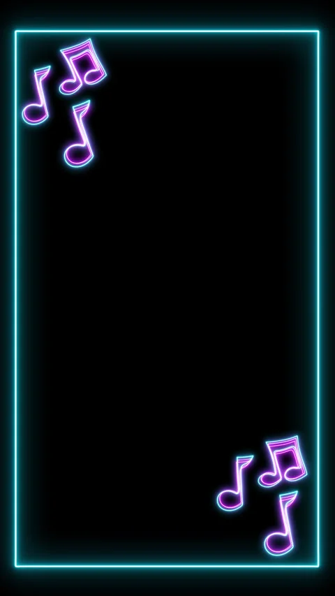 Neon Dancing Music Vertical Frame Stock Footage 273909080