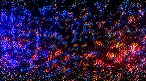 Neon Dancing Pixels VJ Loop Stock Footage 57110763