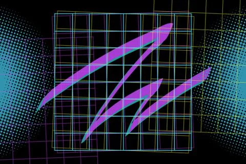 Neon dark blue background Stock Illustration