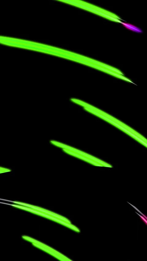 Neon dash line wave animation on dark background. Dynamic glowing lines cre.. Stock Footage 308743017