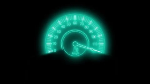 Neon Dashboard Speedometer Animation, Racing Speedometer Animated Stock Footage 313758642