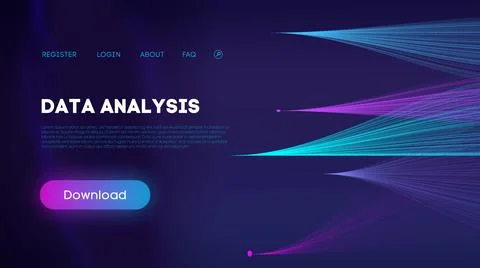 Neon Data Analysis Visualization Graphic Stock-Illustration