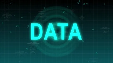 Neon data text overlays abstract digital code background with bubbles. Data.. Stock Footage 337368586