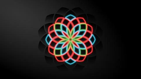 Neon Decorative Circle Stock Illustration