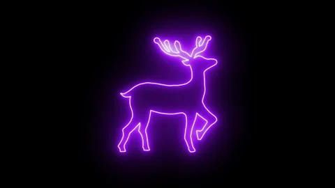 Neon deer Stock Footage 170184022