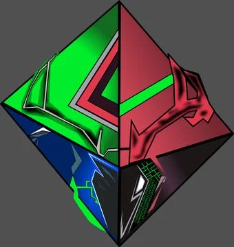 Neon Deer Stock Illustration