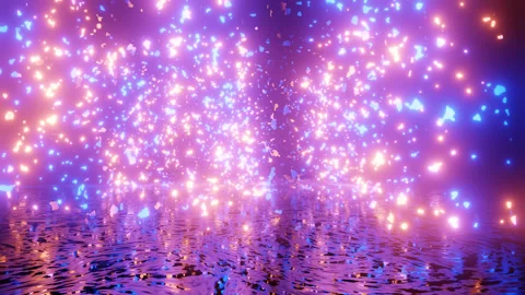 Neon Design, abstract pattern. 4K video with various neon elements and a Stock Footage 256428337