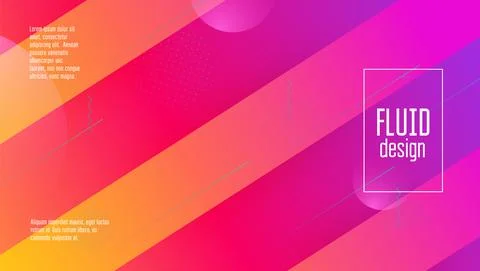 Neon Design. Bright Paper. Tech Landing Page. Horizontal Composi Stock Illustration