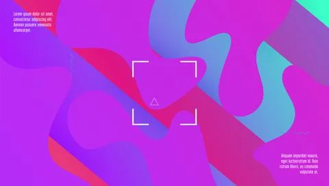 Neon Design. Mobile Frame. Modern Layout. Abstract Journal. Flow Stock Illustration