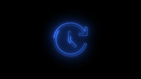 Neon dev update icon glowing black background animation Stock Footage 289471964
