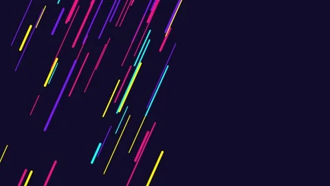 Neon diagonal slash lines streaking upward on the left with empty right copy 库存影片 348297004