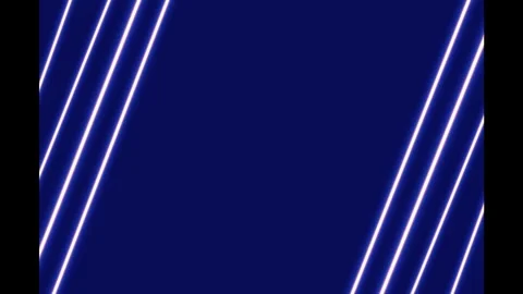 Neon diagonal stripes on dark blue background.glowing light pattern Stock Footage 331301649