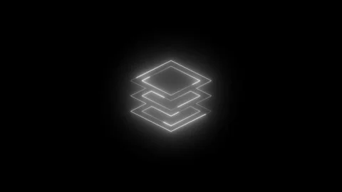Neon dial shape icon glowing black background animation Vidéo 289473662