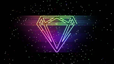 Neon Diamond 스톡 동영상 221958737