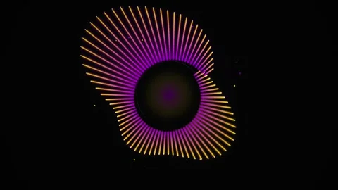 Neon Digital Audio Waveform Equalizer Background Stock Footage 345520541