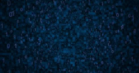 Neon Digital binary background for network, big data, data center, digital ev Illustrazione stock