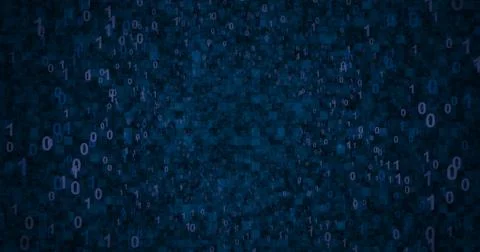 Neon Digital binary background for network, big data, data center, digital ev Illustrazione stock