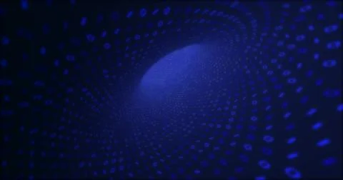 Neon Digital binary tunnel background for network, big data, data center, dig Stock Illustration