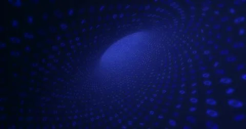 Neon Digital binary tunnel. background for network, big data, data center, di Stock Illustration