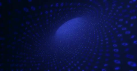 Neon Digital binary tunnel. background for network, big data, data center, di Illustrazione stock