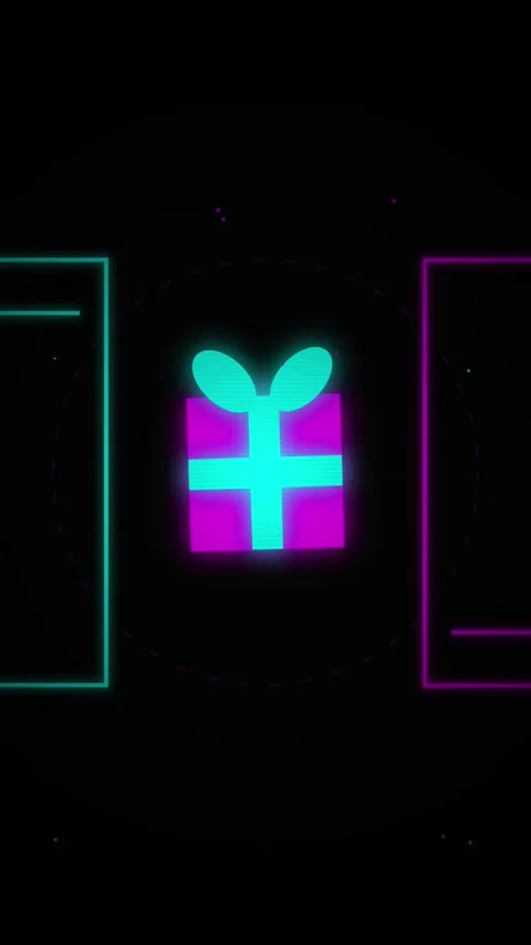 Neon Digital Clock Display with Glowing Cyan and Purple Frames Stock Footage 346200491