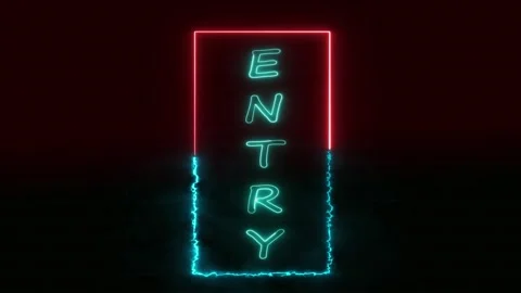 Neon digital clock displaying 24/7 availability on a dark background Stock Footage 334611812