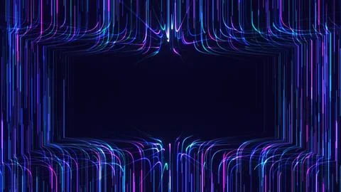 Neon digital frame Stock Illustration