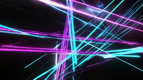 Neon Digital Glitch Background with Seamless Loop Vídeo Stock 328948591