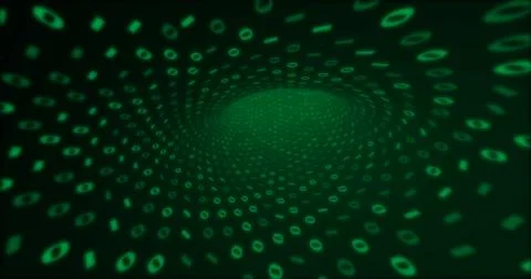 Neon Digital green binary tunnel. Seamless   background for network, big data Stock Illustration