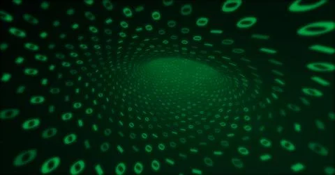 Neon Digital green binary tunnel. Seamless   background for network, big data Stock Illustration