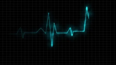 Neon Digital Heartbeat Plus Animation. Neon heartbeat on black isolated bac.. 库存影片 260115088