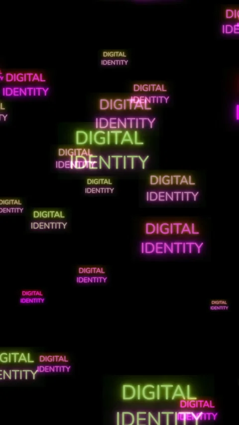 Neon Digital Identity Text Background Concept Stock Footage 344603641