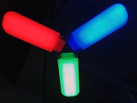 Neon dim lights of multiple colored Stock Photos