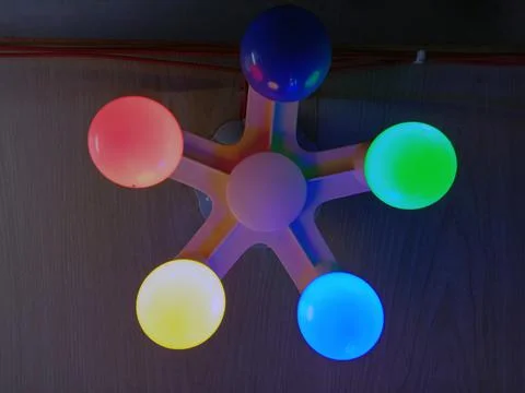 Neon dim lights of multiple colored Foto stock
