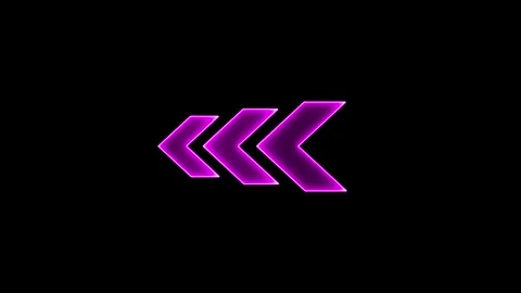 Neon direction arrow animation ,and arrows point left. Stock Footage 297561832