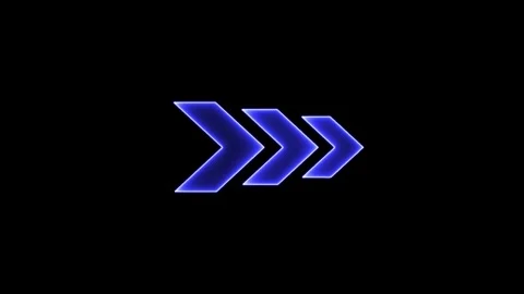 Neon direction arrow animation ,and arrows point right. Stock Footage 297561874