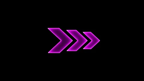 Neon direction arrow animation ,and arrows point right. Stock Footage 297561875
