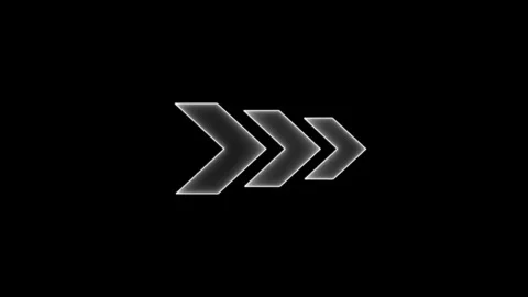 Neon direction arrow animation ,and arrows point right. Stock Footage 297561884