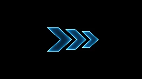 Neon direction arrow animation ,and arrows point right. Stock Footage 297561886