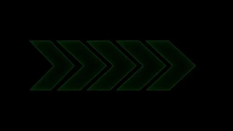Neon direction arrow animation with black background and lopping neon arrow. Stock Footage 299504032