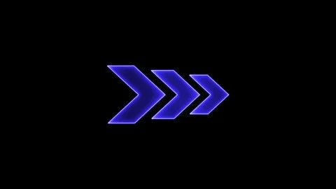 Neon direction arrow animation video. neon arrow looping and pointing to th.. Stock Footage 297561745