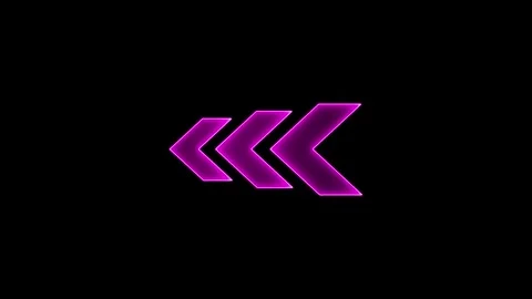 Neon direction arrow animation video. neon arrow looping and pointing to th.. Stock Footage 297561772