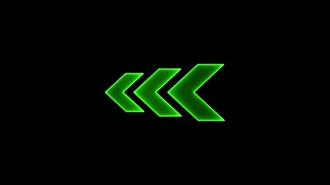 Neon direction arrow animation video. neon arrow looping and pointing to th.. Stock Footage 297561799