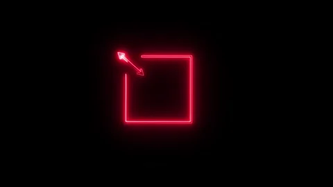 Neon direction arrow icon animated video Stock Footage 292002679