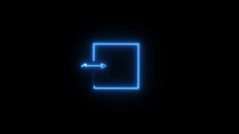 Neon direction arrow icon animated video Stock Footage 292002688